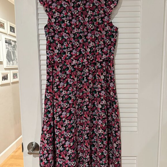 J.Crew Factory Floral Fit & Flare Dress – Pockets - Size 6P - Petite - Picture 2 of 6